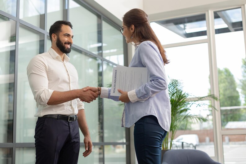 Successful intern receiving a job offer from an employer after completing an internship.