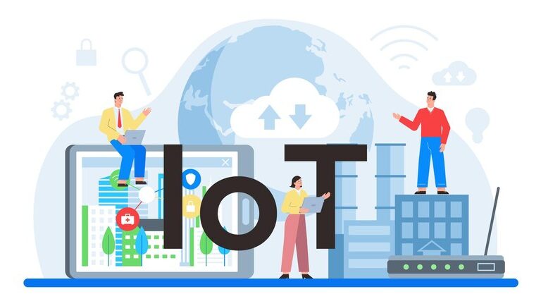 Smart devices connected through IoT.