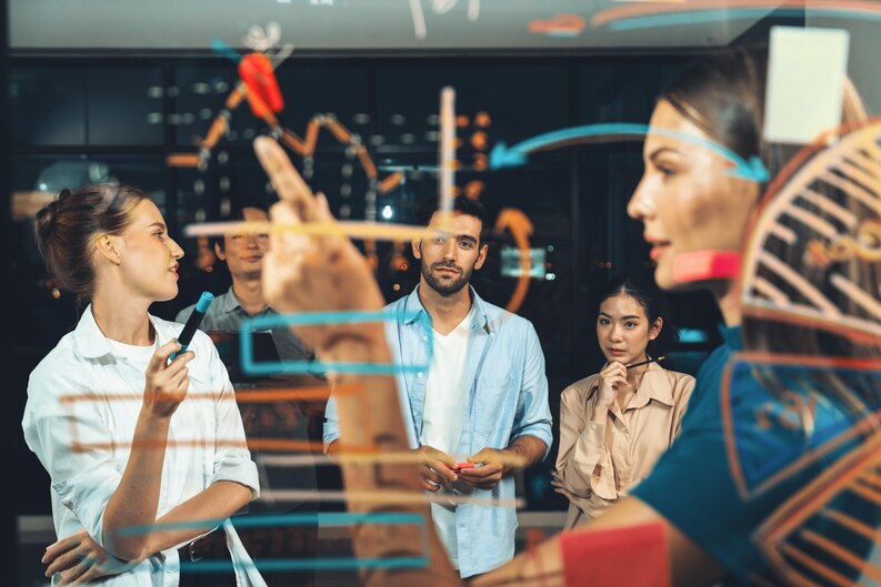Student shaking hands with an industry professional.