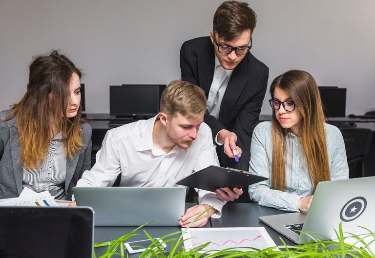 Students gaining hands-on experience in a professional work environment.