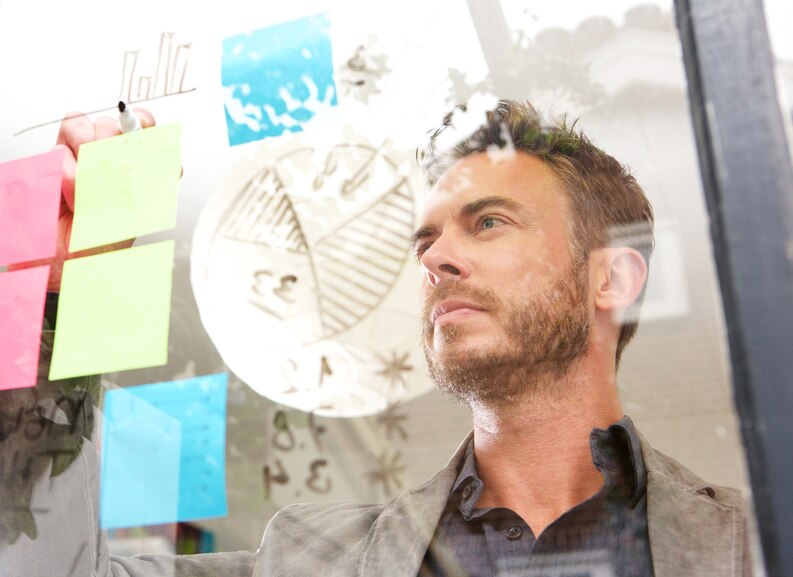 Person using self-assessment tools for career planning.