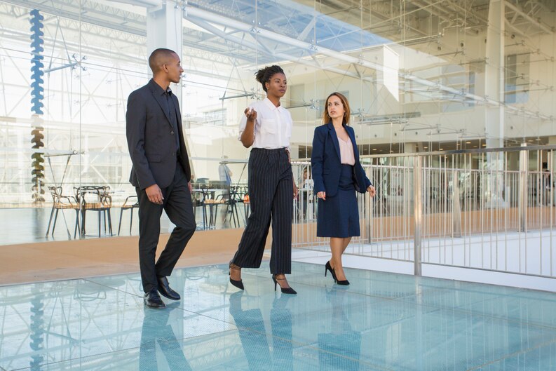 A young professional confidently walking toward new career opportunities