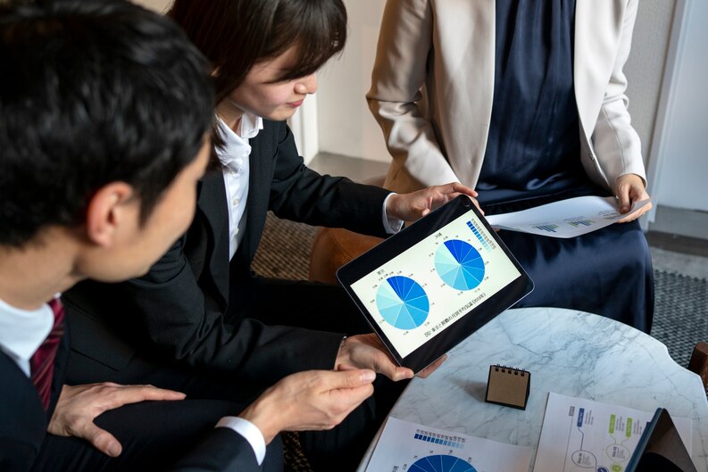 AI-driven job matching technology on a digital dashboard.