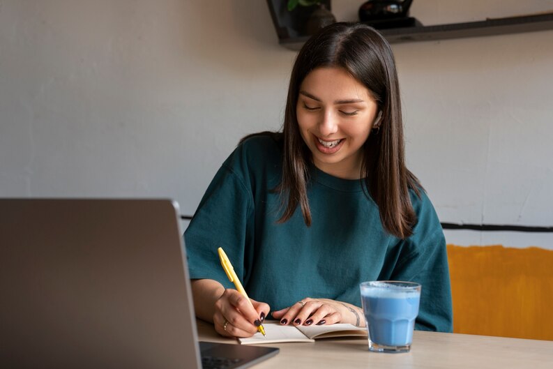 Student engaging with LinkedIn content