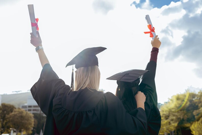Graduate celebrating successful completion of customized placement