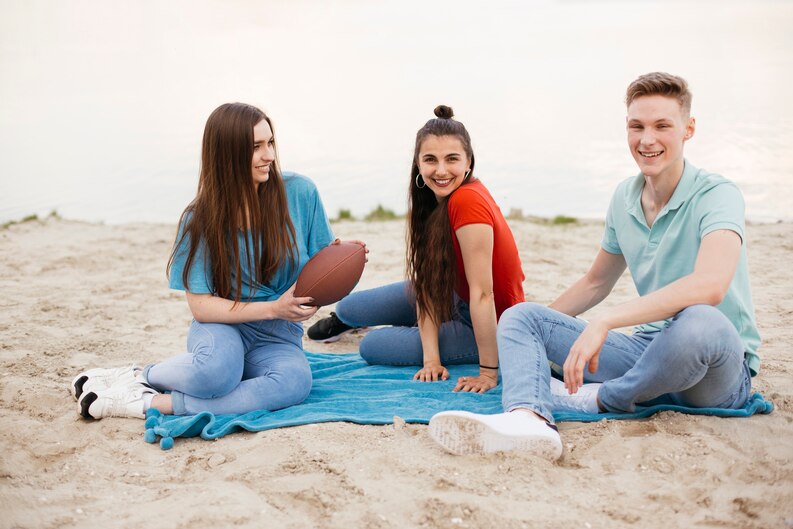 Student enjoying downtime with friends