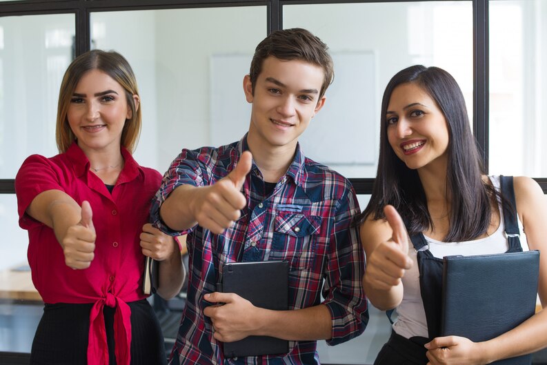 Placement student receiving positive feedback.