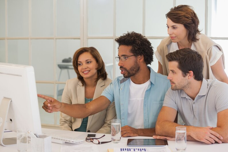 Young professionals participating in an internship program.