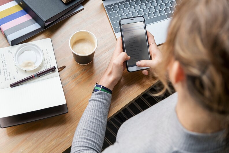 A job seeker navigating Future Finds’ career platform on a mobile device.