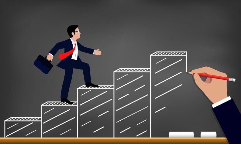 Mentor guiding mentee toward career goals