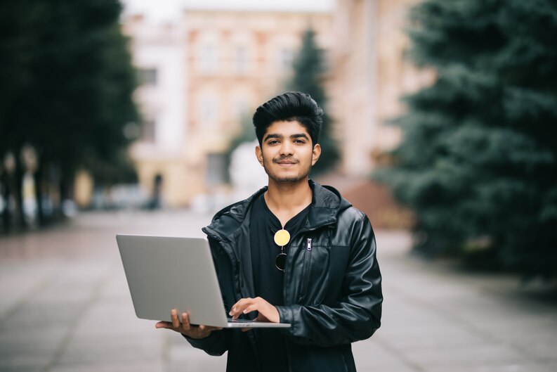 Confident student after optimizing LinkedIn