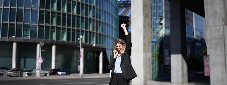 Student holding job offer after completing internship
