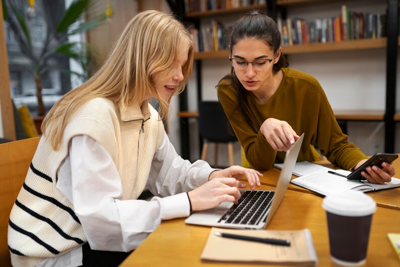 Student solving real problems during internship