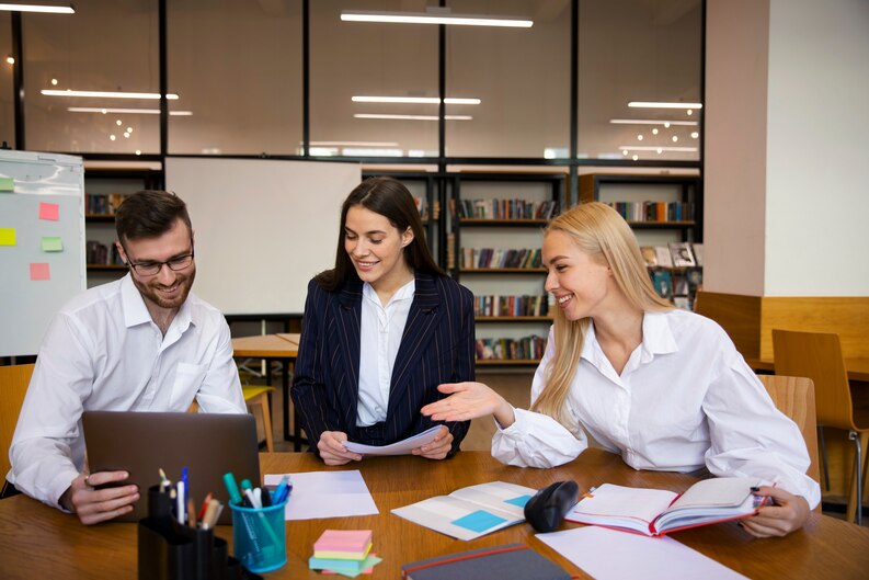 RTO student working confidently in a professional environment