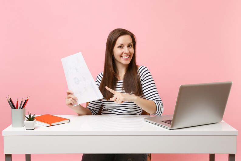 Student celebrating first job offer after completing training
