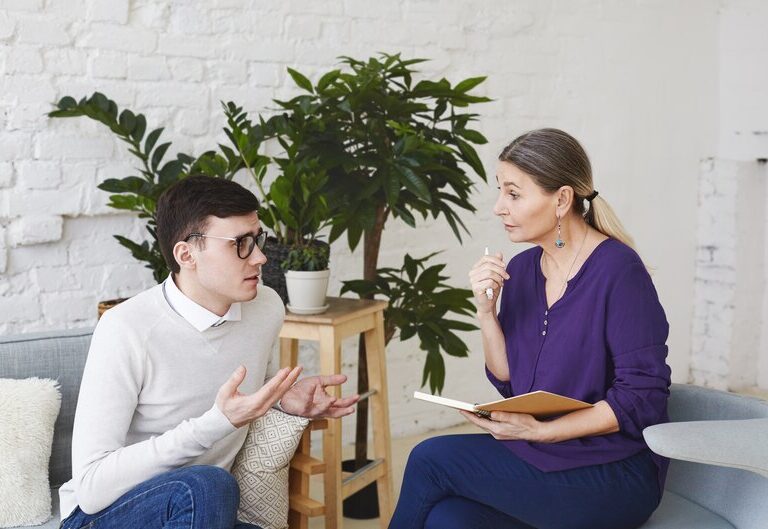 Student providing mental health support
