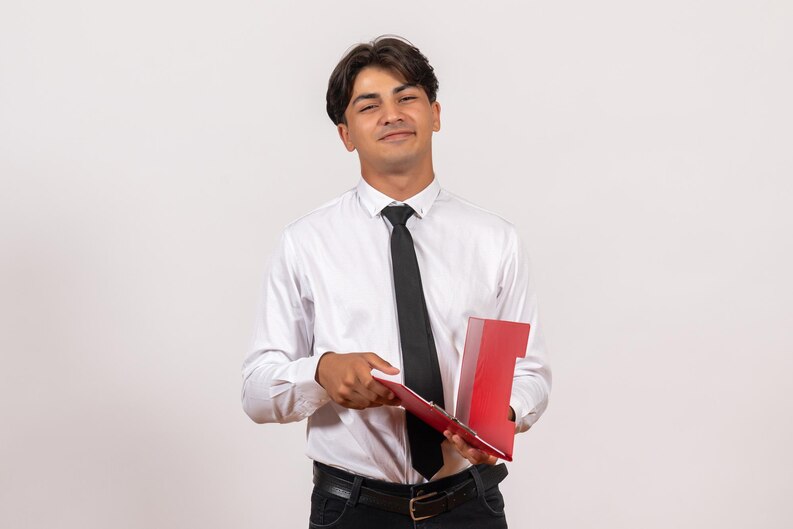 Student proudly completing a training program