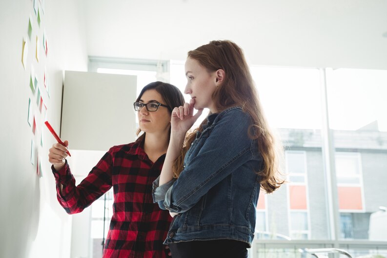 Student working through a workplace challenge