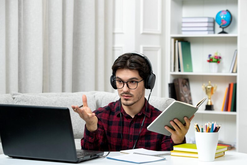 Student in virtual placement setting