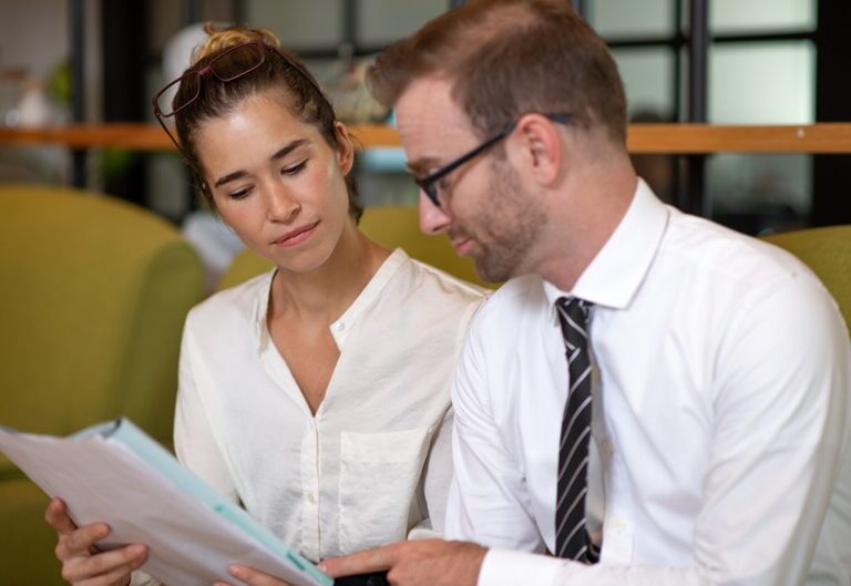 Student in a workplace environment during placement