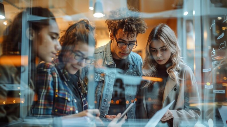 Students in diverse industry placements