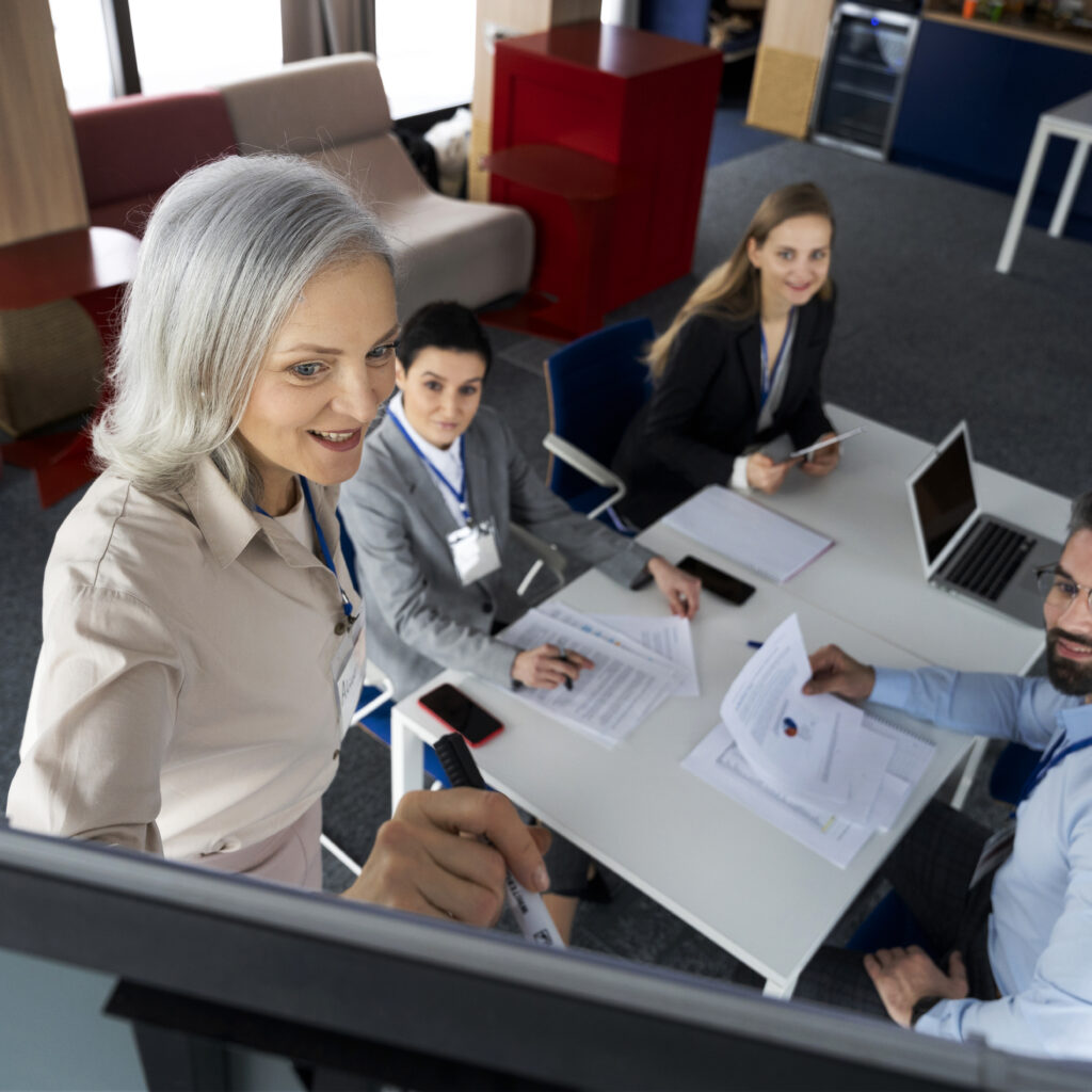 Students participating in real-time industry training