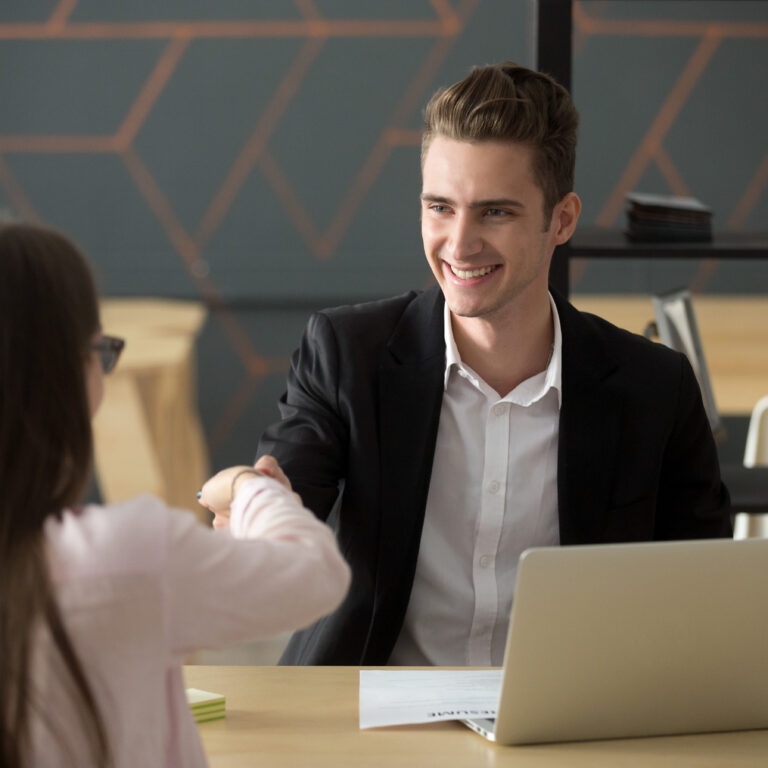 Student securing industry placement after interview